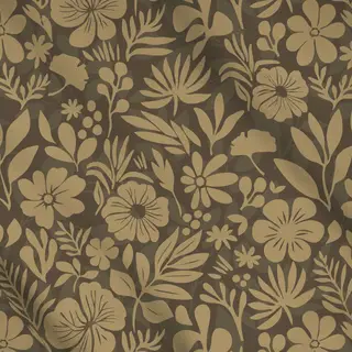 Meterware Charming Flower Shapes Brown