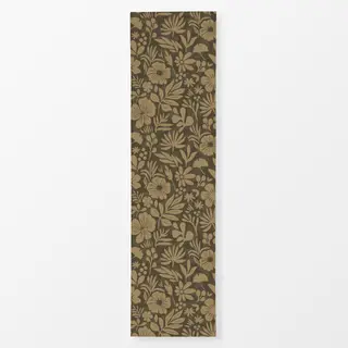 Tischläufer Charming Flower Shapes Brown