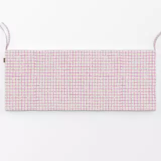 Bankauflage Netz Karo Rosa Beige