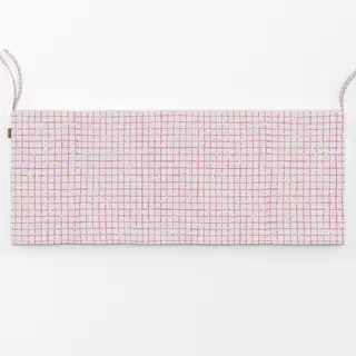 Bankauflage Netz Karo Rosa Beige