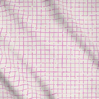 Meterware Netz Karo Rosa Beige