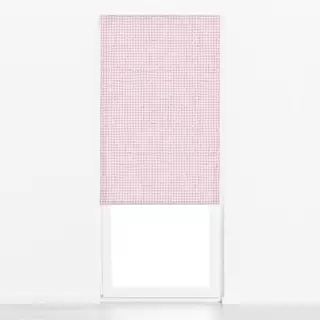 Raffrollo Netz Karo Rosa Beige