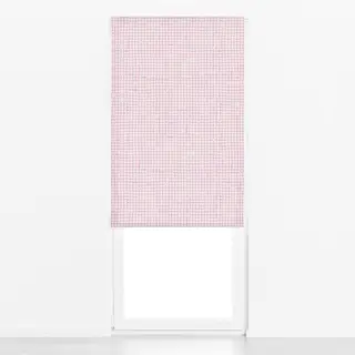 Raffrollo Netz Karo Rosa Beige