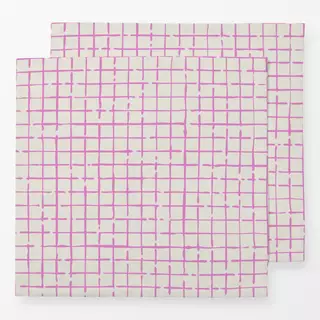 Servietten Netz Karo Rosa Beige