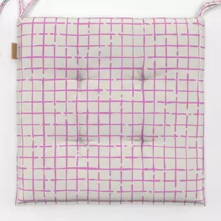 Sitzkissen Netz Karo Rosa Beige