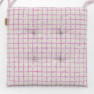 Sitzkissen Netz Karo Rosa Beige