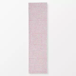 Tischläufer Netz Karo Rosa Beige