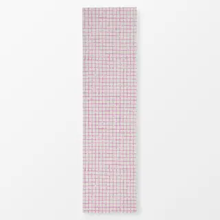Tischläufer Netz Karo Rosa Beige