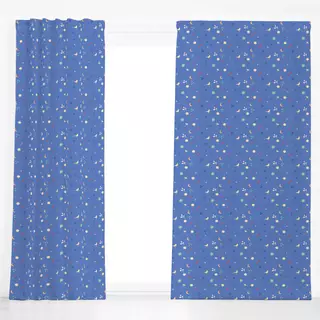 Dekovorhang Frühling Pattern Sanftes Blau
