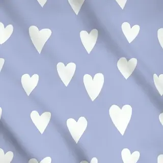 Meterware Herzen auf hellblau