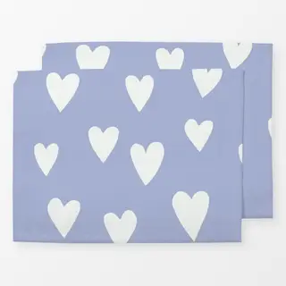 Tischset Herzen auf hellblau