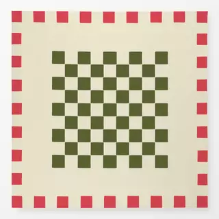 Tischdecke Tischdecke kariert mit Rand