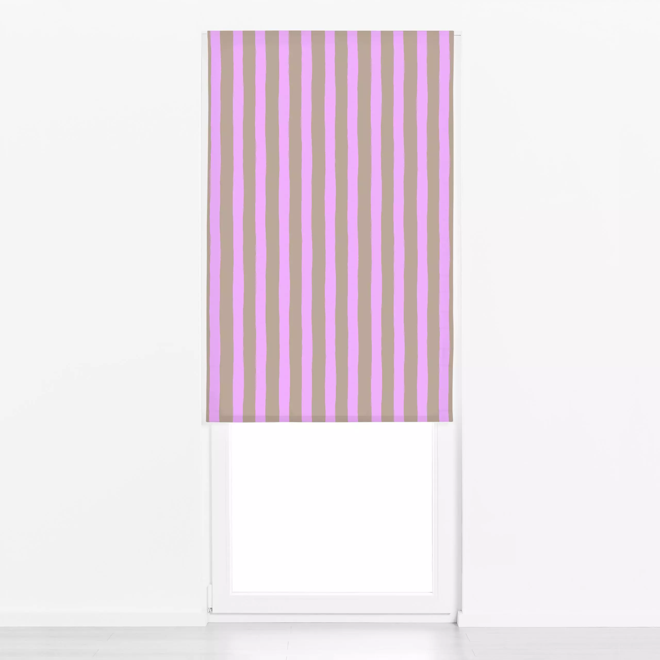 Raffrollo Streifen beige pink - Symbole & Muster - von „Studio Kesse"; Streifen