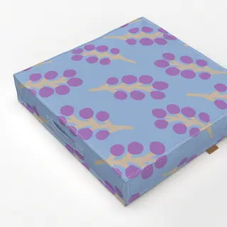 Bodenkissen Frühling Zweige Muster blau