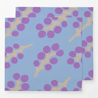 Servietten Frühling Zweige Muster blau