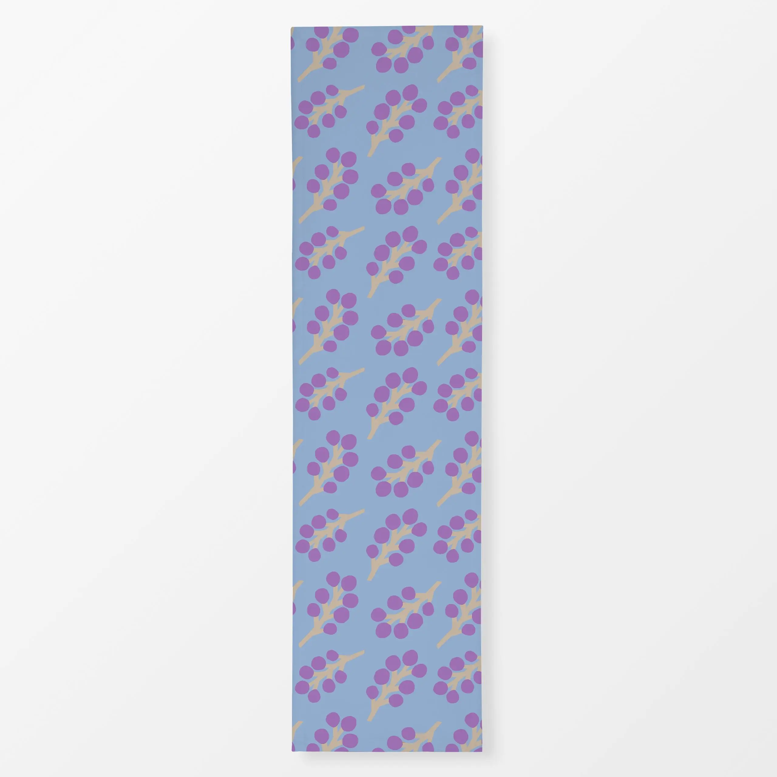 Tischläufer Frühling Zweige Muster blau, Blumen, Ostern, von Iris Knabenschuh Textildesign