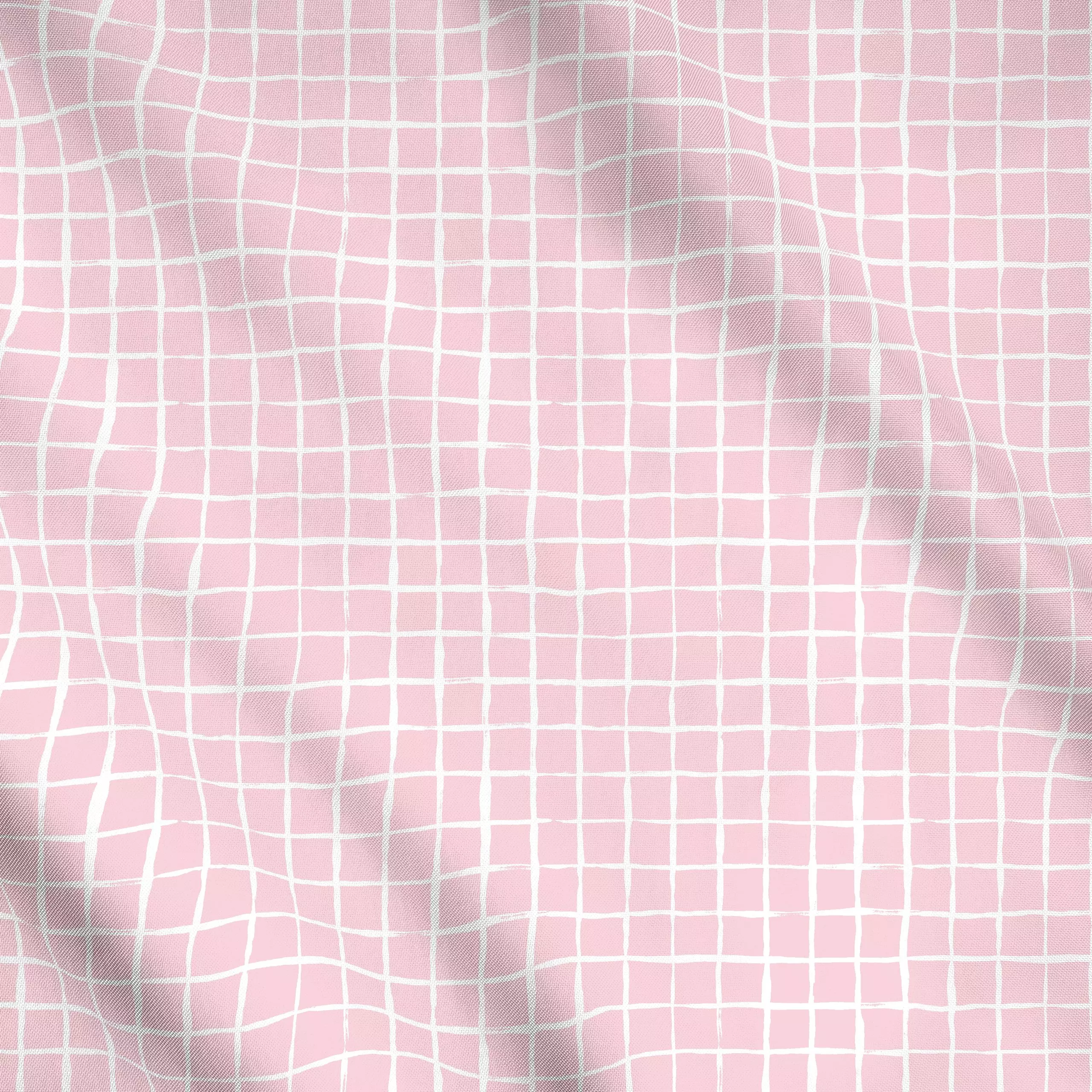 Meterware Malerisches Karo Rosa, gemustert, Frühling, von Julia Schumacher