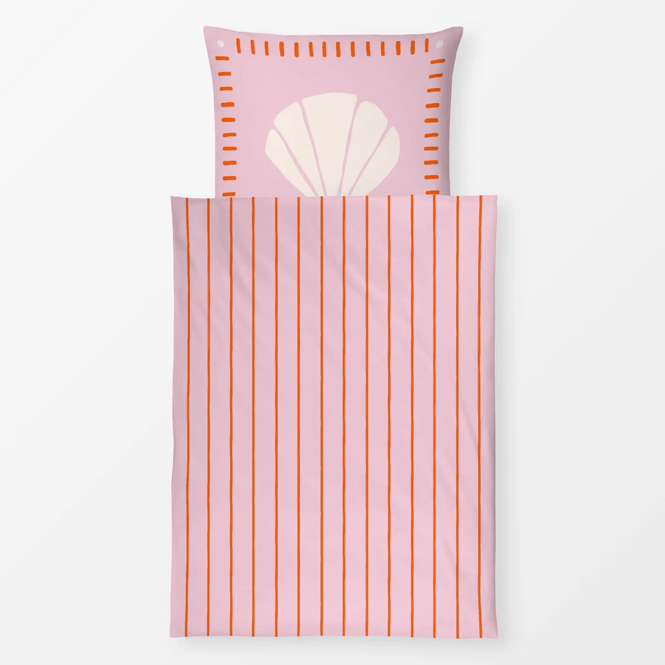 Bettwäsche Muschel mit Rahmen - Sommer - von „Maren Gross "; Strand, Muscheln, beachvibes, sommerkollektion, Dekokissen, som...