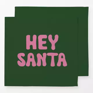 Servietten Hey Santa Grün Pink