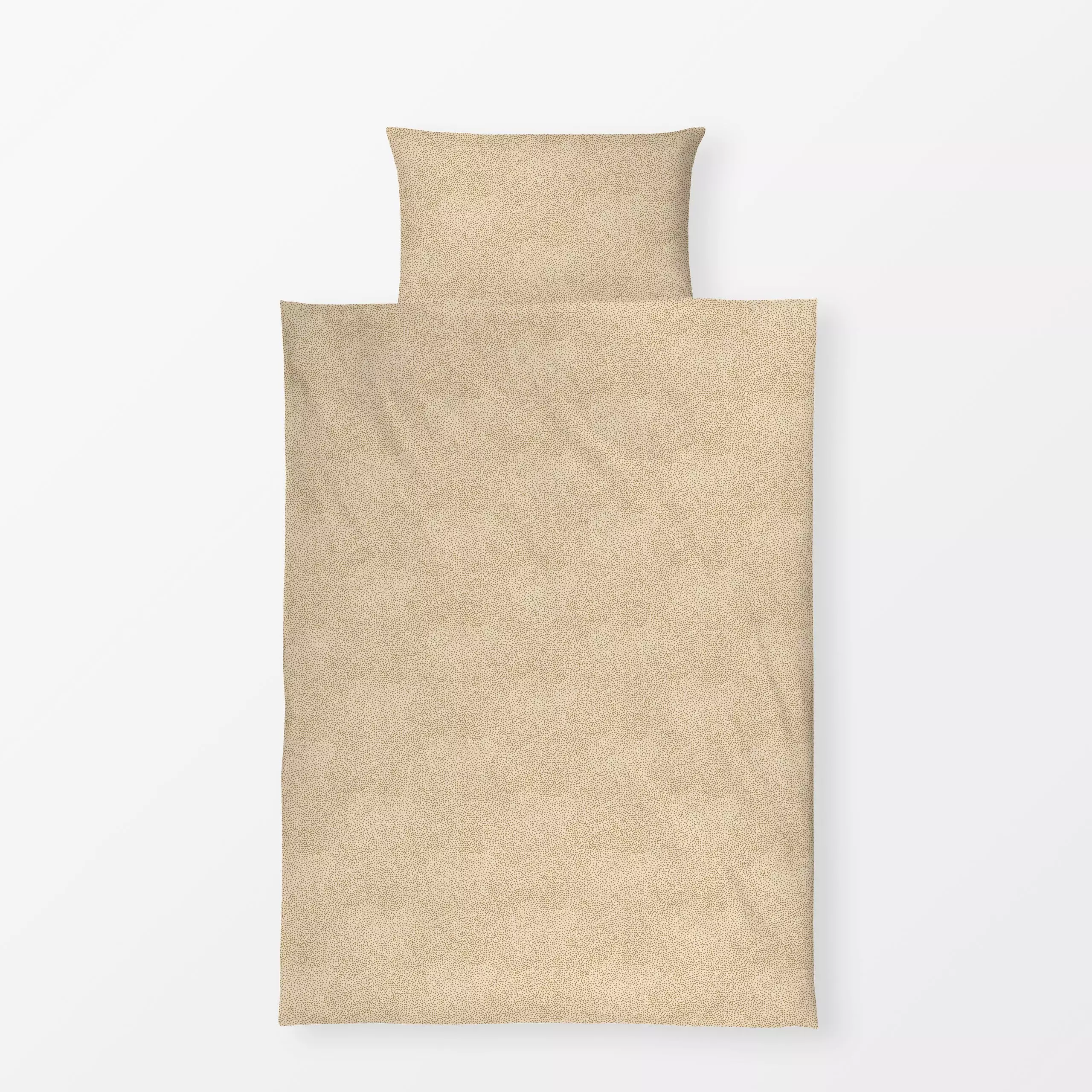 Bettwäsche Kleine Punkte ocker - Symbole & Muster - von „Julia Schumacher"; Textur, minimal, Struktur, kleingemustert, Sand,...