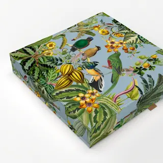 Bodenkissen Exotischer Dschungel blau