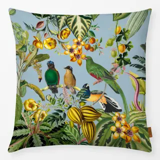 Kissen Exotischer Dschungel blau