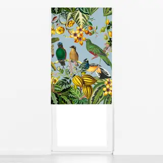 Raffrollo Exotischer Dschungel blau