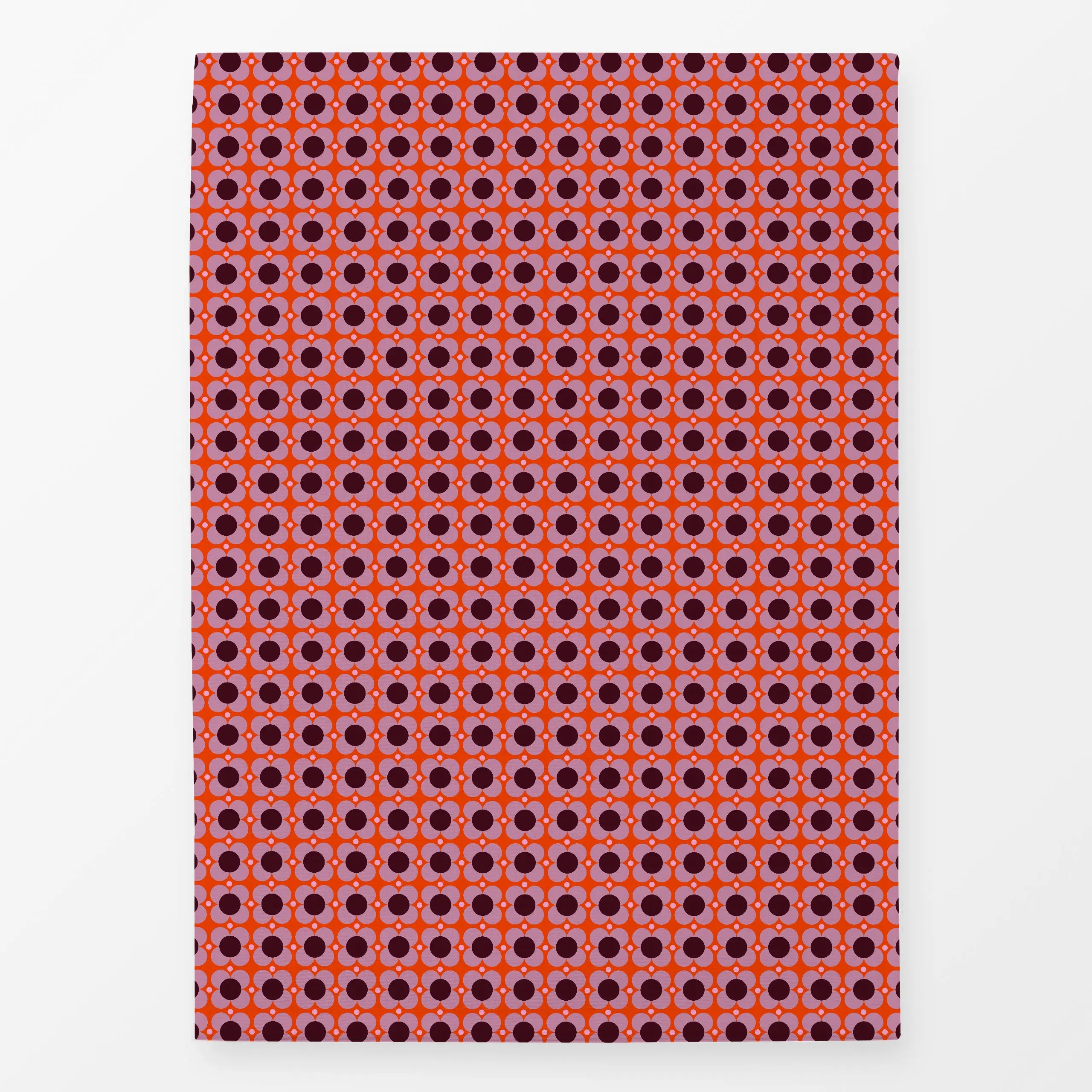 Geschirrtücher Blumen Punkte Orange - Blumen & Florales - von „Sophie Augustin Illustration"; Blumen, Retro, Geometrisch, Bl...