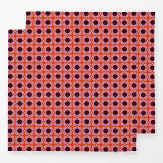 Servietten Blumen Punkte Orange