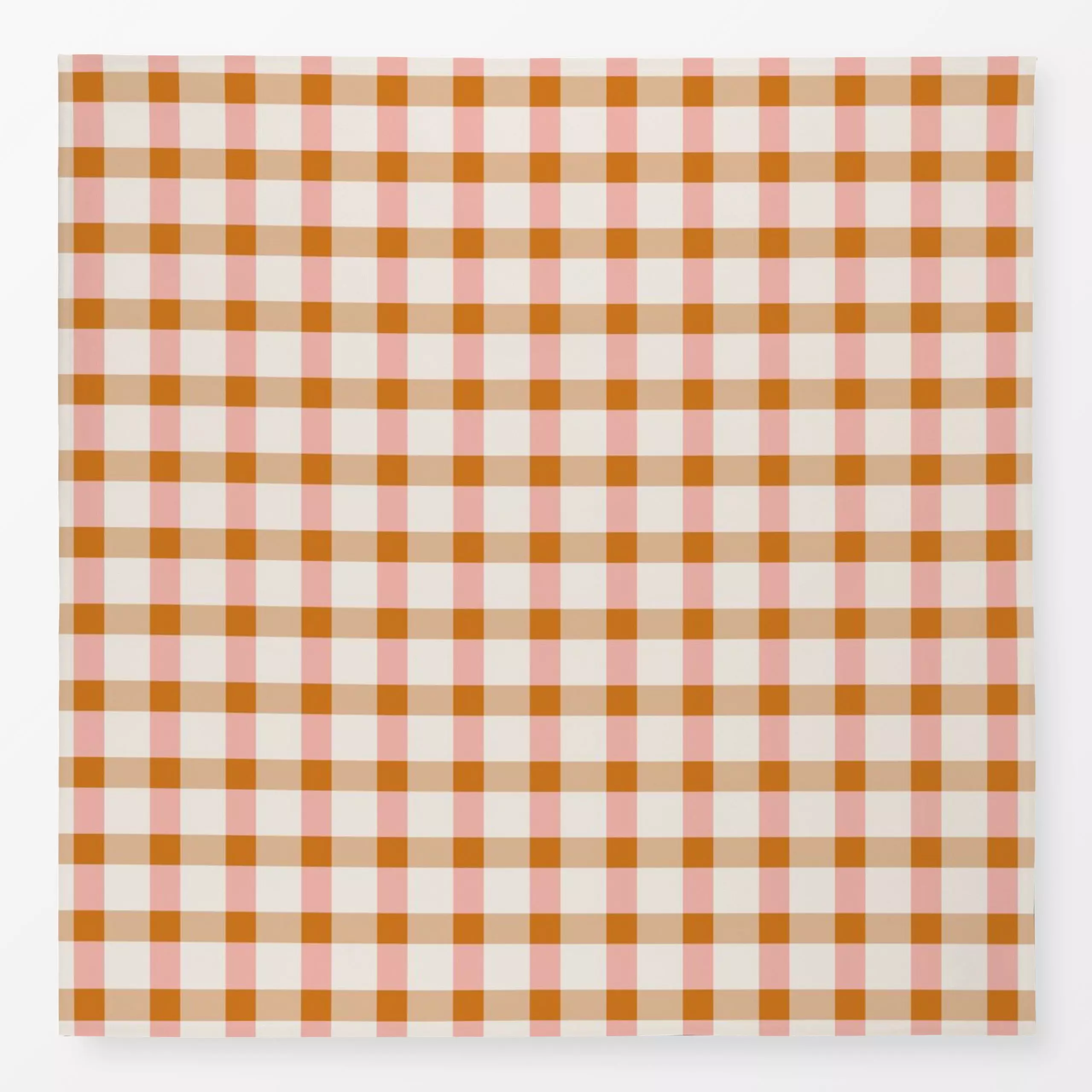 Tischdecke Rautenmuster in Pink und Sand - Symbole & Muster - von „Heleen van Buul"; Muster, minimal, linie, Linien, Streife...