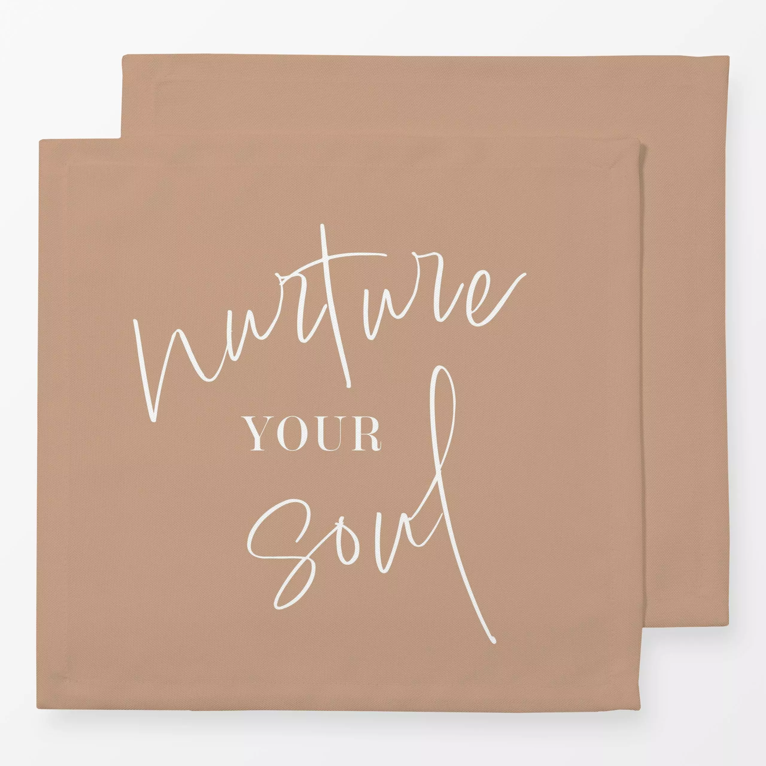 Servietten Nurture your soul - Herbst, Sprüche & Schriftzüge, Winter - von „Barlena"; boho, skandinavisch, typografie, spruc...