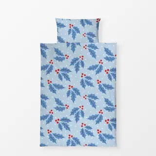 Bettwäsche Tossed Holly red blue