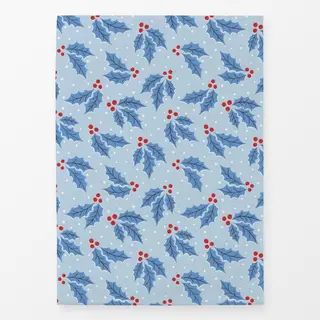 Geschirrtücher Tossed Holly red blue