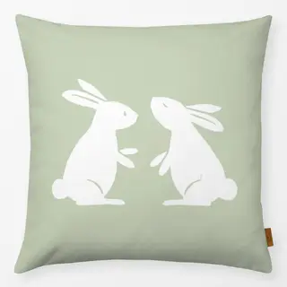 Kissen Häschen Duo hellgrün
