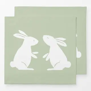 Servietten Häschen Duo hellgrün