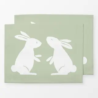 Tischset Häschen Duo hellgrün