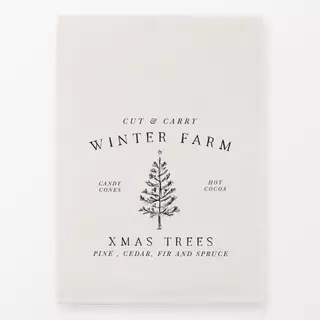 Geschirrtücher Winter Farm Black