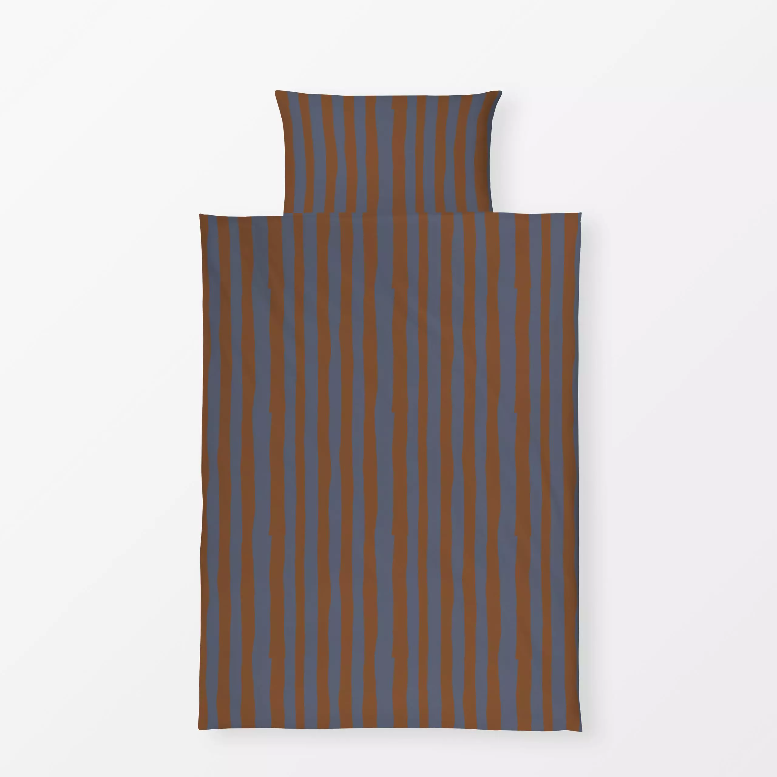 Bettwäsche Cozy Christmas Stripes Brown - Weihnachten, Winter - von „Studio ROSAGRAU"; Tusche, Streifen, Cozy, Winter, weihn...