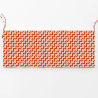 Bankauflage Wellenmuster Beige Orange