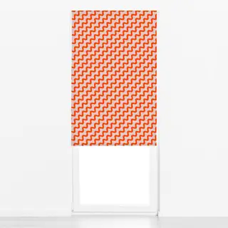 Raffrollo Wellenmuster Beige Orange