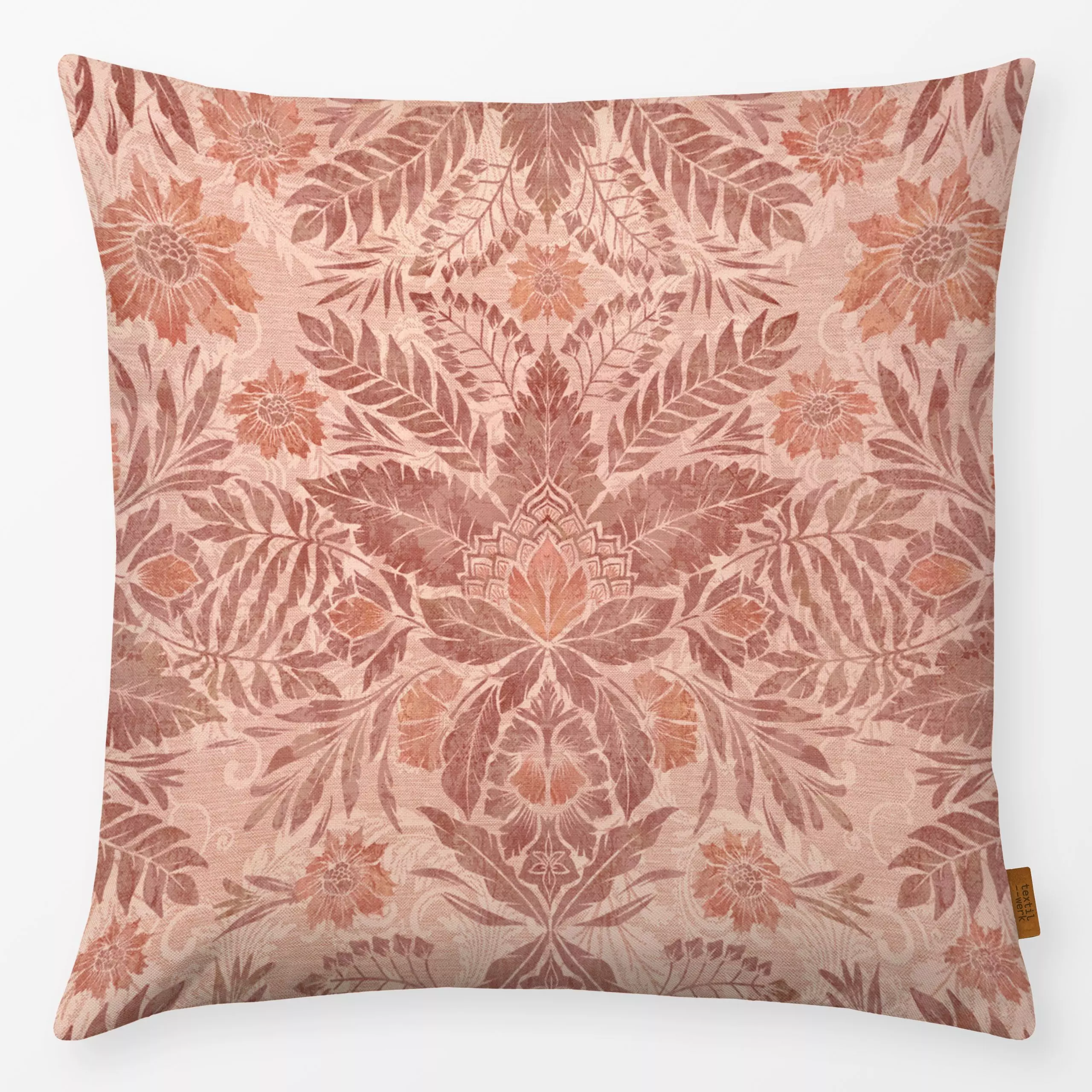 Kissen Baroque florale terra muster - Blumen & Florales, Pflanzen & Botanik, Retro & Vintage - von „Bloomery Decor"; Muster,...
