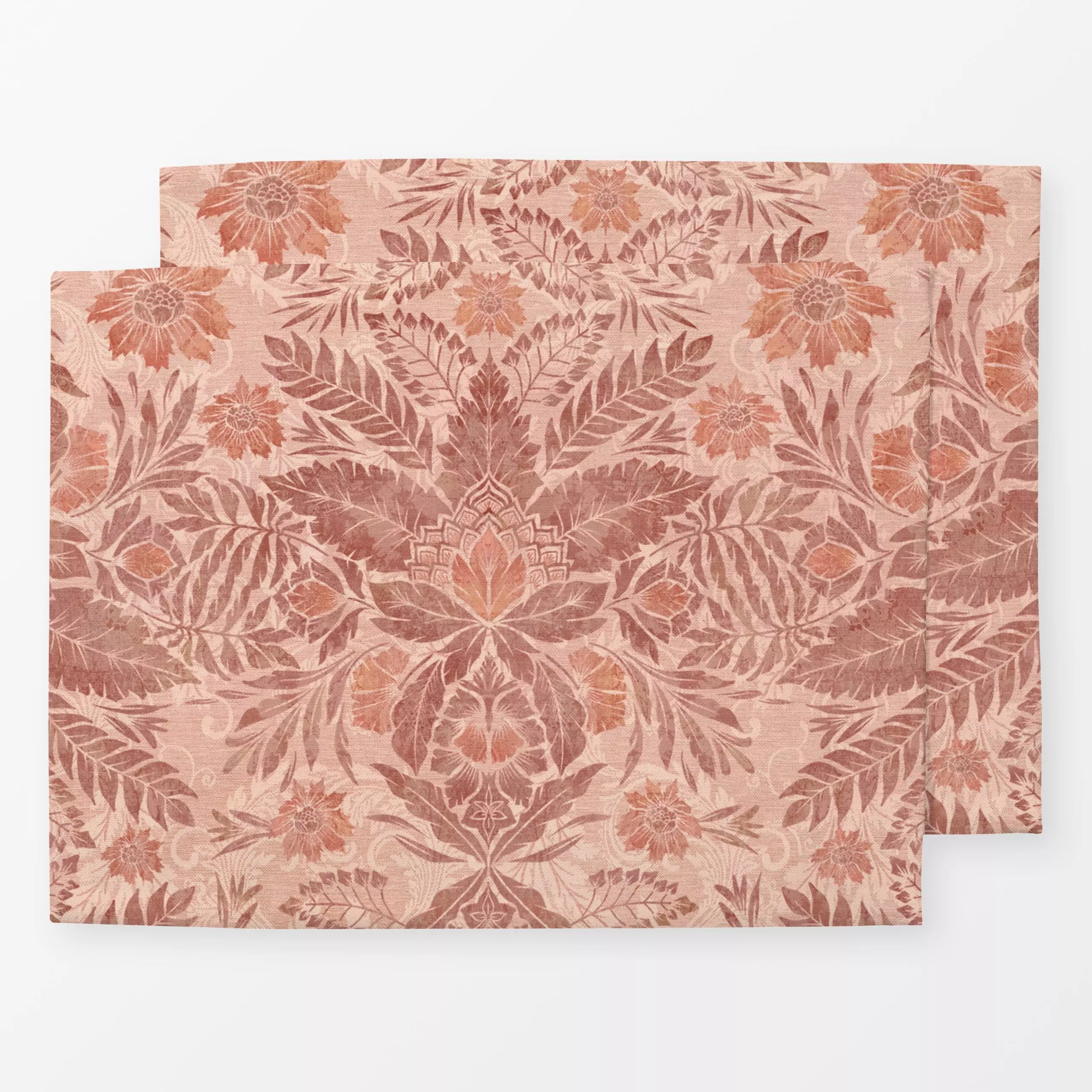 Tischset Baroque florale terra muster - Blumen & Florales, Pflanzen & Botanik, Retro & Vintage - von „Bloomery Decor“; Muste...