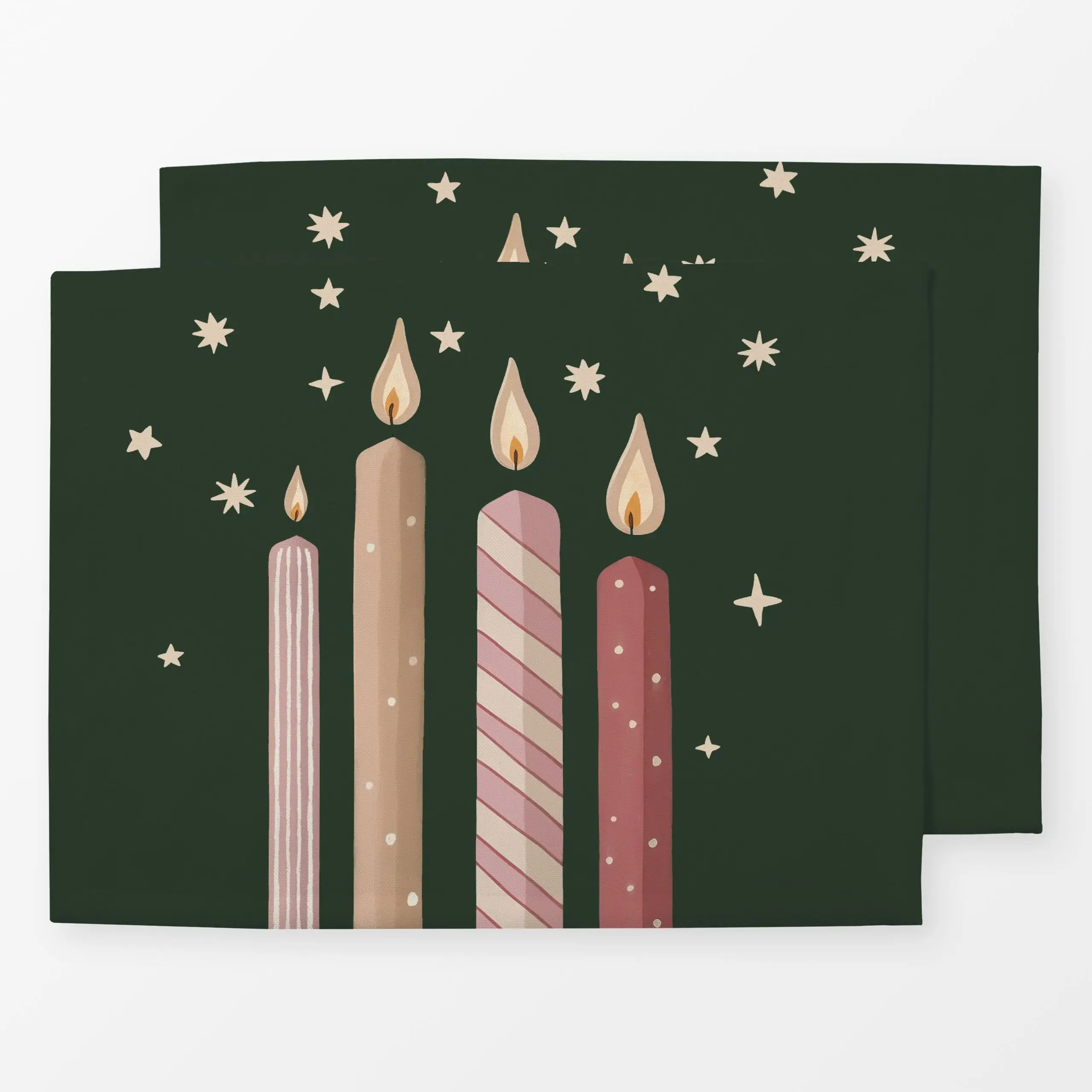 Tischset Kerzen - Weihnachten, Winter, Symbole & Muster - von „Studio Kesse"