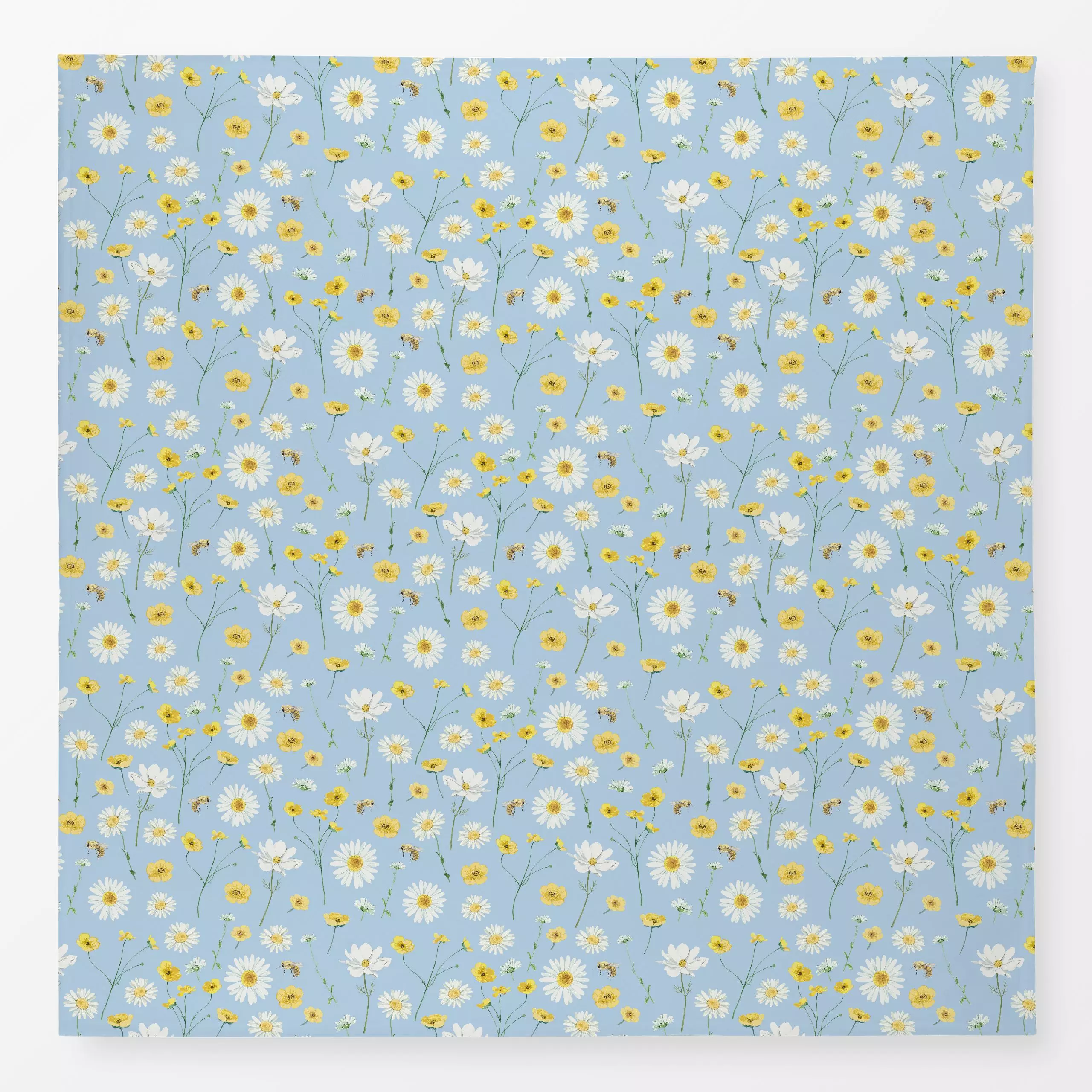 Tischdecke margerite butterblume blau, Blumen, gemustert, von Katrin Graff