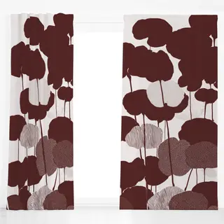 Dekovorhang Fleurs Points et Rayures