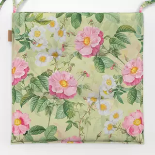 Sitzkissen Redouté Wildrosen Grün