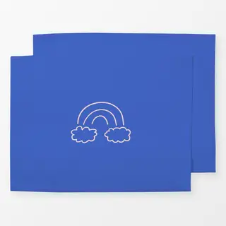 Tischset Little Rainbow blue