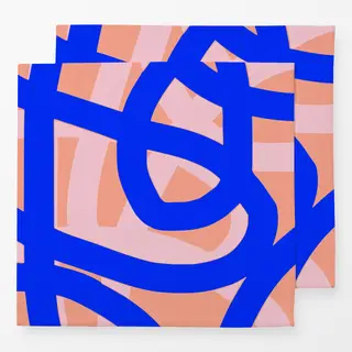 Servietten Happy Lines blau