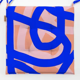 Sitzkissen Happy Lines blau