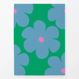 Geschirrtücher Sommerblumen Blau Grün